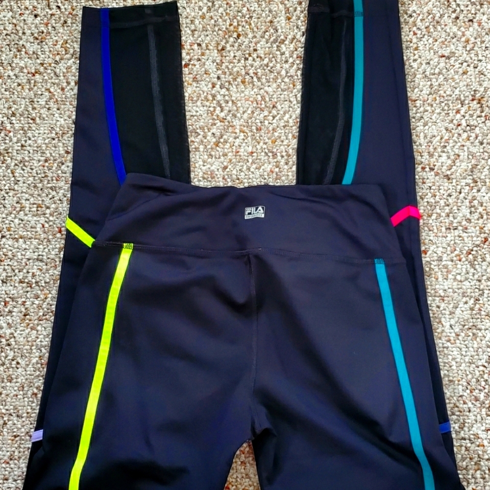 💪Mesh Fila Neon Workout a Leggings